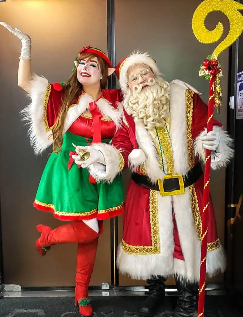 Papai noel personagem vivo